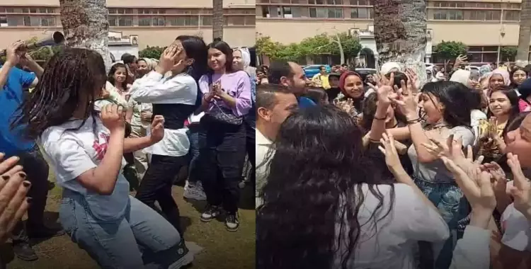  وصلة رقص للطالبات وسط الشباب بعد امتحانات الشهادة الإعدادية تثير غضب المصريين 