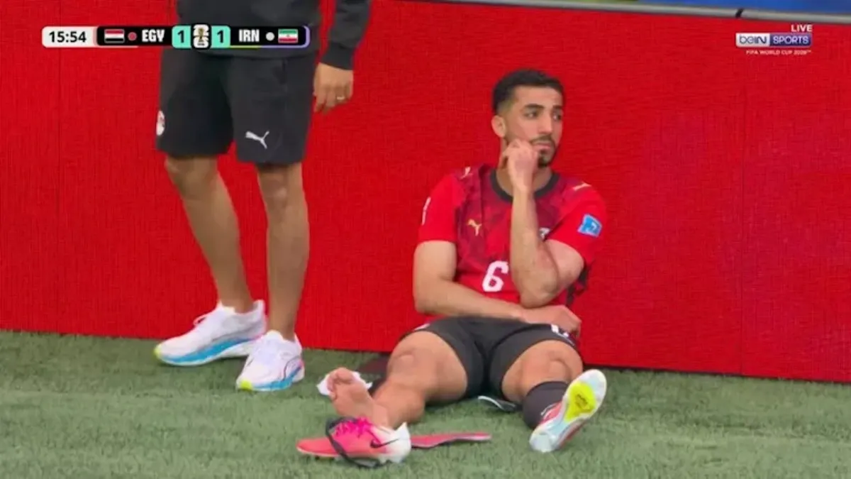 إصابة محمد عبدالمنعم في مباراة مصر وإيران بكأس العالم 2026.. هل حالته مستقرة؟