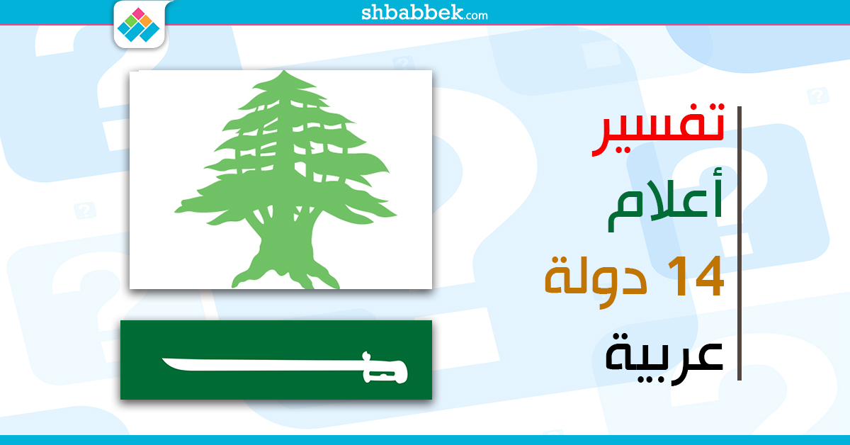 سيف السعودية وشجرة لبنان.. تفسير أعلام 14 دولة عربية