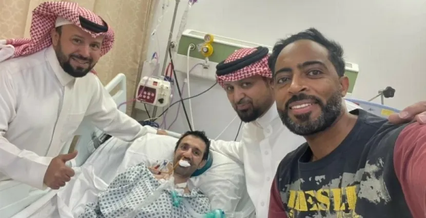 آخر صورة لـعبدالرحمن البيشي قبل وفاته ورسالته الأخيرة من المستشفى