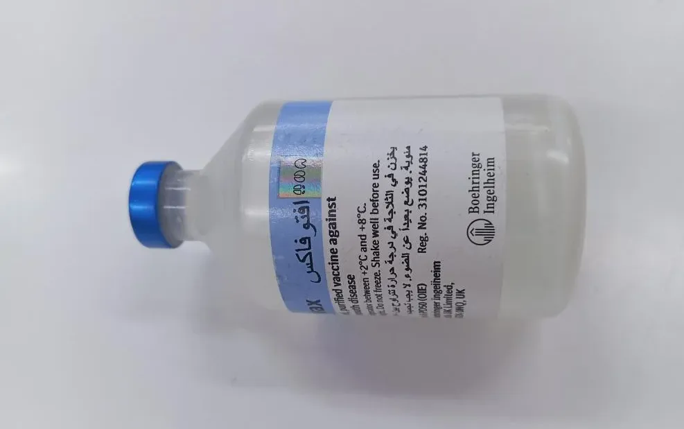 تحذير من الزراعة بشأن لقاح أفتوفاكس بور سات-1 المغشوش لحماية الماشية