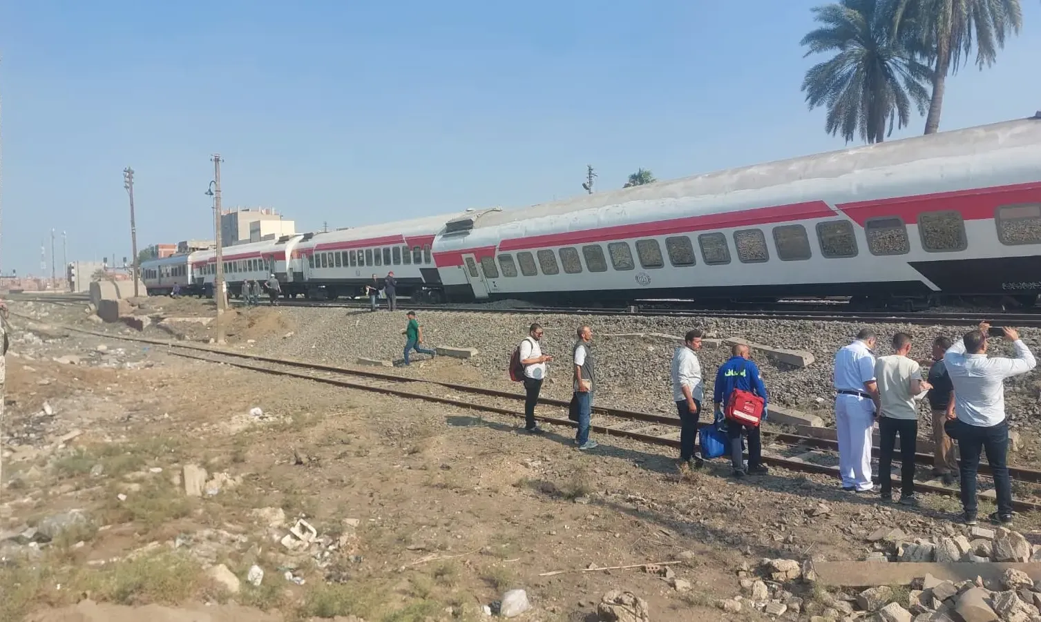 بيان وزارة النقل بخصوص حادث خروج عربة قطار طنطا عن القضبان