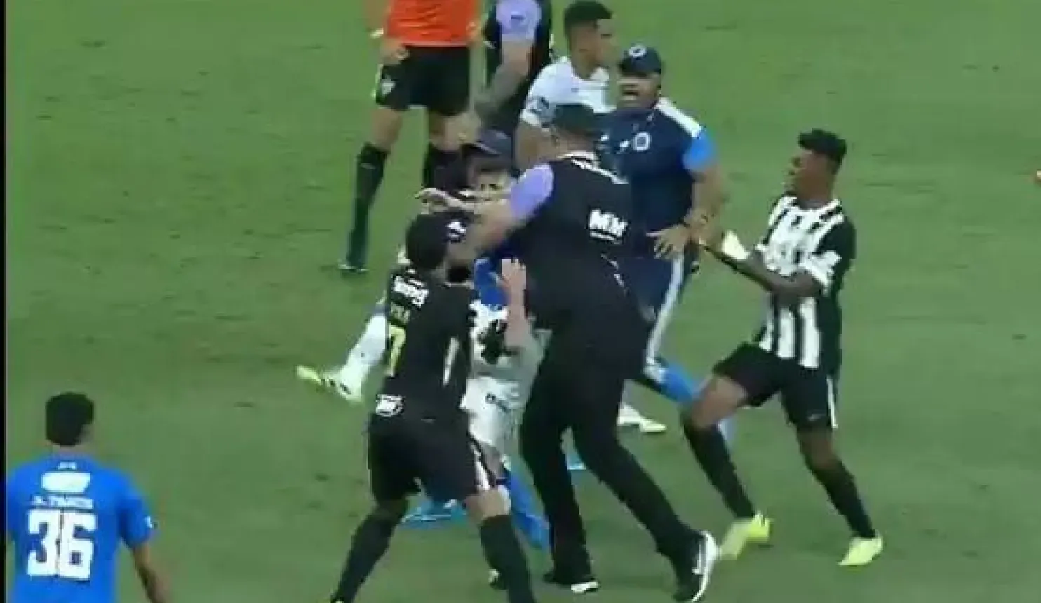 «حرب شوارع» بمباراة كروزيرو وأتلتيكو مينيرو تنتهي بطرد 23 لاعبا بالبرازيل(فيديو)