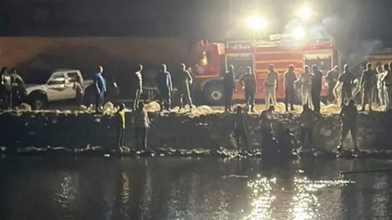 معاينة تفاصيل حادث ترعة المريوطية بعد مصرع شاب غرقا بمركز أبو النمرس