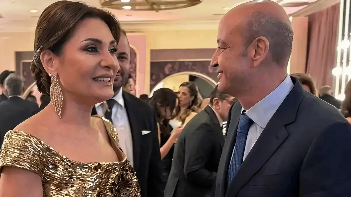 عقد قران عمرو أديب ودينا طلعت وأول ظهور لهما بعد الزواج