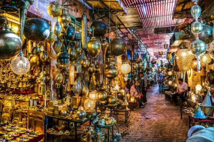 السوق القديمة بمراكش المغرب