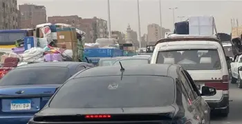 الطريق الدائري الآن.. شلل مروري وتوقف تام لحركة السيارات (صور)