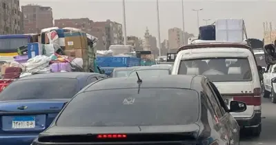 الطريق الدائري الآن.. شلل مروري وتوقف تام لحركة السيارات (صور)