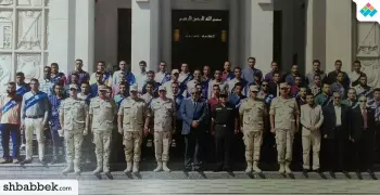 رئيس جامعة الأزهر يصطحب الطلاب لزيارة الكلية الحربية (صور)