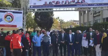 سباق دراجات بين الطلاب الوافدين في ملتقى جامعة المنصورة