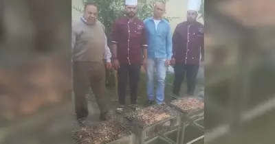 حفلة شواء بالمدينة الطلابية بجامعة بنها