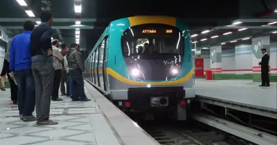 مترو الأنفاق: فصل التيار الكهربائي بمحطتي ساقية مكي والمنيب بالخط الثاني بسبب الطقس