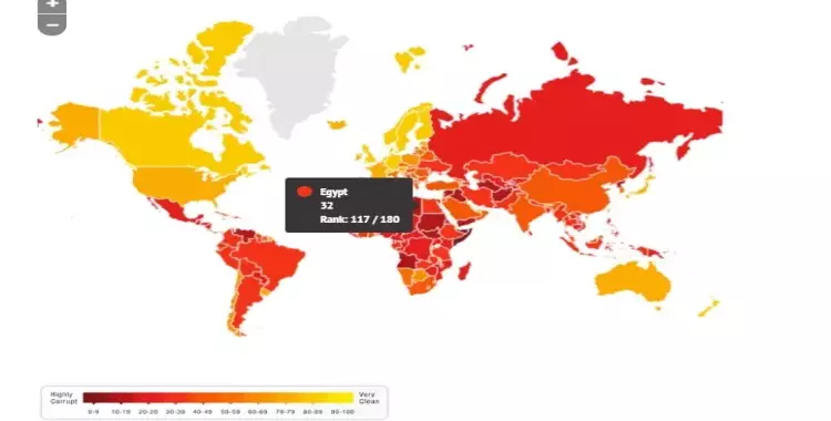  مصر تتصدر مؤشر فساد العالم.. شاهد ترتيب القاهرة بين 180 دولة 