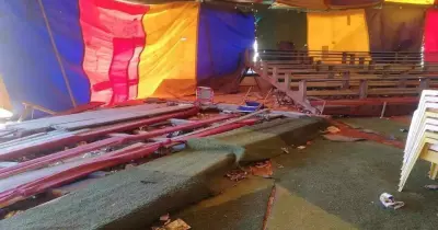 صور حادث السيرك اليوم.. تفاصيل انهيار مدرج بالعشرات من طلاب المرحلة الابتدائية