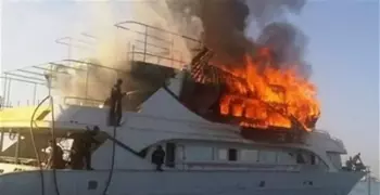 اندلاع حريق في مركب نيلي بالعجوزة