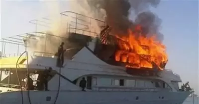 اندلاع حريق في مركب نيلي بالعجوزة