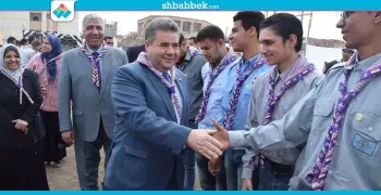 صور| بمشاركة 200 طالب.. رئيس جامعة بنها يفتتح المهرجان الكشفي رقم 15