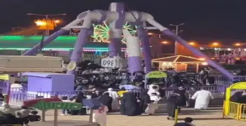 فيديو ملاهي الطائف يرصد لحظة سقوط اللعبة وانكسارها في الهواء.. لقطات مرعبة