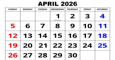 شهر أبريل كام يوم 2026؟.. ننشر عدد الأيام المتبقية