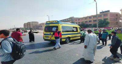 إصابة 4 طالبات أثناء خروجهن من مدرسة بحلوان في حادث تصادم مروع