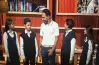 محمد سلام يؤدي عرض احتفالية وطن السلام بحضور السيسي