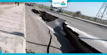 انهيار كوبري «جامعة سوهاج» بعد 7 أشهر من تشغيله (صور)