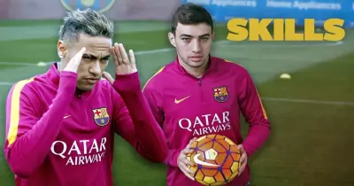 شاهد| مهارات نيمار ومنير الحدادي في تدريبات برشلونة