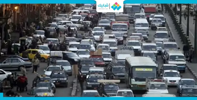  شلل مروري أعلى كوبري ٦ أكتوبر بسبب حادث تصادم 