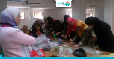 ورش فنية في الأسبوع البيئي بـ«تربية حلوان» (صور)