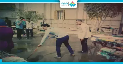 مياه الصرف الصحي تغرق معرضًا للكتاب بجامعة بني سويف (صور)