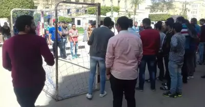 فريق «كيبلر» الطلابي ينظم مباراة كرة القدم بـ«تجارة القاهرة»
