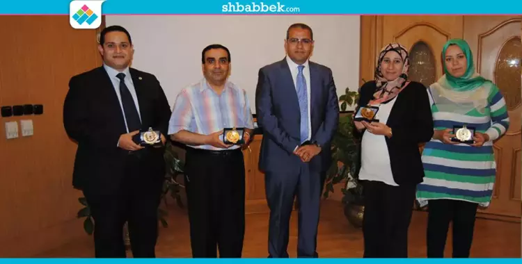  صور| جامعة المنصورة تكرم 4 باحثين حصلوا على منح بأمريكا 