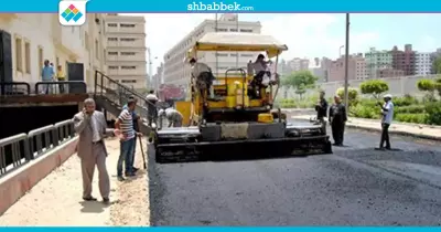 صور| المدن الجامعية بالمنصورة تستعد للعام الدراسي الجديد برصف الطرق