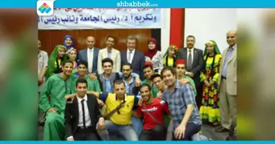 تكريم الطلاب المتميزين في الأنشطة بجامعة بنها