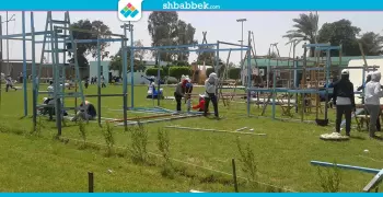 صور| تجهيزات معسكر الجوالة بأسبوع فتيات الجامعات