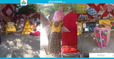 بالعرائس.. معسكر لاستقبال الطلاب بـ«أطفال أسيوط»