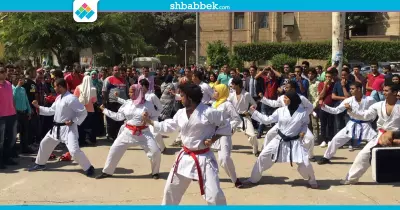 فيديو| عروض «زومبا وكاراتيه» في مهرجان استقبال الطلاب بجامعه القاهرة