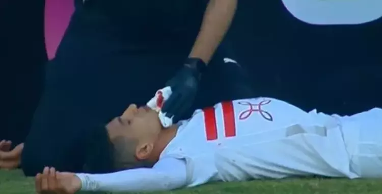  إصابة محمد عبد الغني تسبب فزع في مباراة الزمالك وغزل المحلة 