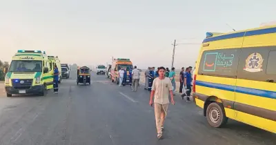 أسماء المصابين في حادث الإسماعيلية اليوم على طريق الدواويس