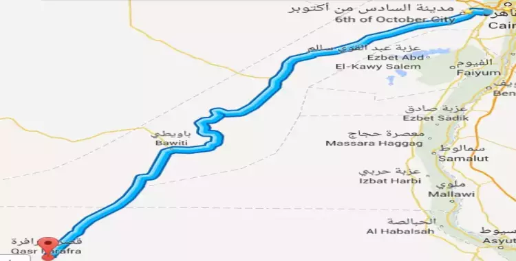  زحام في طريق الواحات الصحراوي 