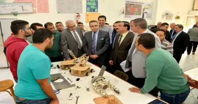 رئيس جامعة المنصورة يتفقد تطوير السكاشن بكلية الهندسة