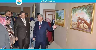 «البرلس».. معرض فني عن حكايات الصيد بجامعة كفر الشيخ (صور)
