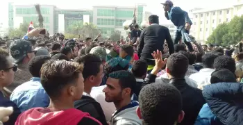 طلاب جامعة بني سويف يتظاهرون من أجل القدس (صور)