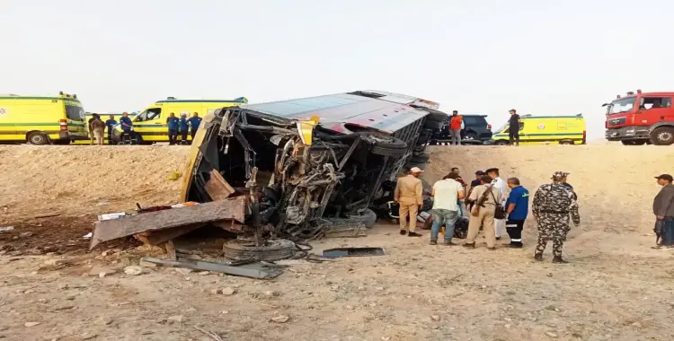  حادث طريق أسيوط الصحراوي اليوم.. أكثر من 30 ضحية (صور) 