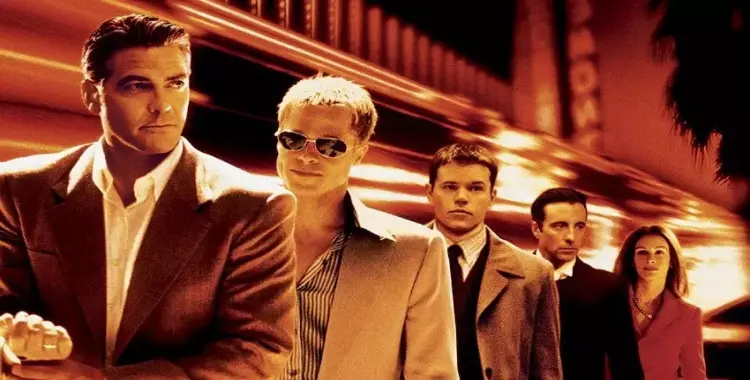  فيلم السهرة.. جورج كلوني وبراد بيت في «Ocean's Eleven» 