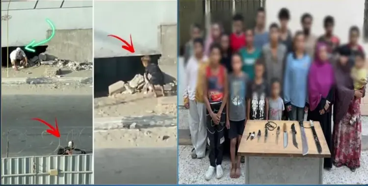  ضبط عصابة الثقب الأسود للتسول بالأطفال أسفل كوبرى بالهرم 