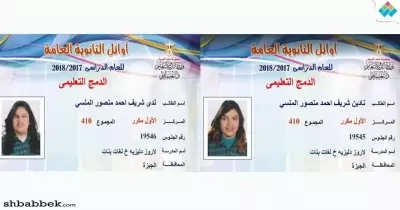 والد الأول مكرر «دمج»: «نادين هتدخل آداب إيطالي.. وندى تربية فنية»
