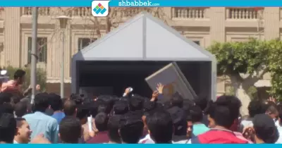 بسبب حفل تامر عاشور.. تكسير مقر اتحاد طلاب تجارة القاهرة (صور)