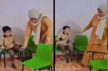 معلمة تعتدي على طالب بالعصا داخل الفصل رغم توسلاته.. (فيديو)