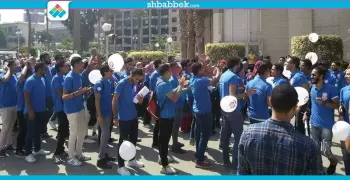 «عين شمس كلها حبيبة».. هتافات أسرة «بينا» بحرم الجامعة في مهرجان الاستقبال
